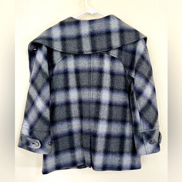 DKYN Jeans Wool Plaid Pattern Coat Size Medium - Picture 2 of 3